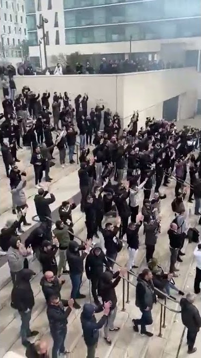 PAOK ultras in Marseille - OM - PAOK 07.04.2022