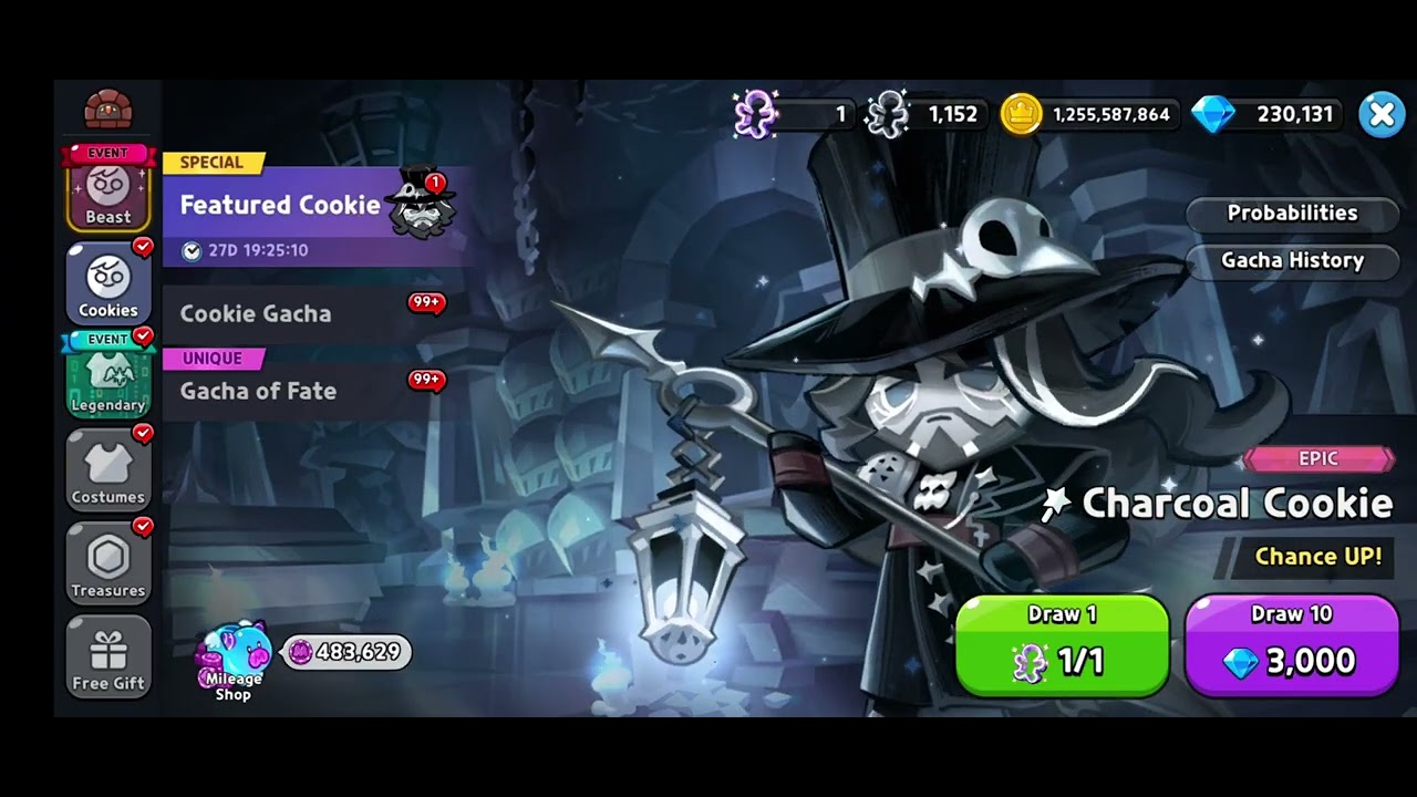 1 Hour 'Gacha #34 (Charcoal Cookie)' Music Soundtrack OST Cookie Run Kingdom