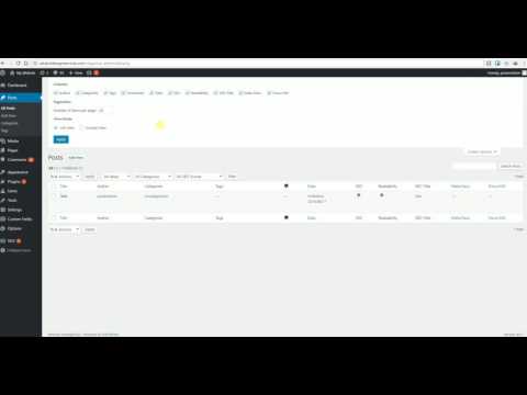 WordPress - Screen Options