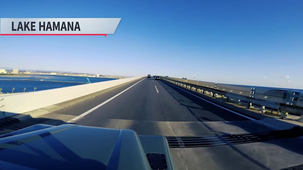 drive over lake Hamana bridge