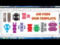 air pods skin template cdr file arvind stickers shop