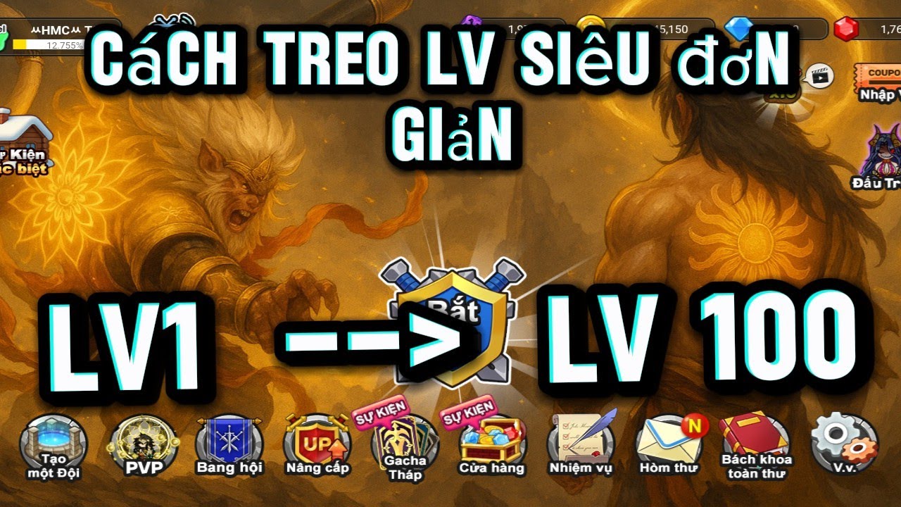 Cách treo LV siêu đơn giản | HMC GTD | Gold tower defence 