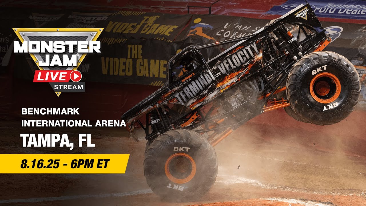 Monster Jam: Tampa, FL - 3 (Full Event) | Aug 16, 2025 - YouTube