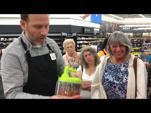EZ Pro Chopper and Slicing Kit Full Demonstration at Walmart LIVE INFOMERCIAL