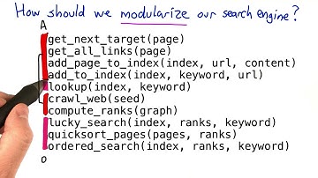 Modularizing the Search Engine - Intro to Computer Science