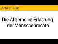 Die Allgemeine Erklärung der Menschenrechte - auf Deutsch vorgelesen