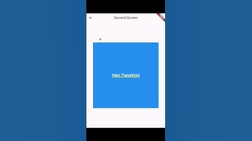 Flutter Hero widget example #flutter #hero #animation