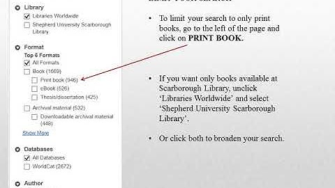 WorldCat Tutorial Video 2018