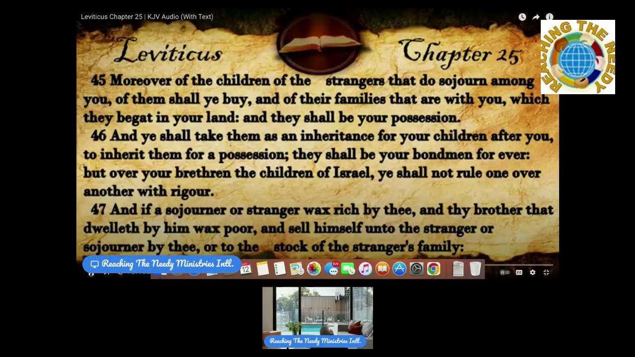 Reaching The Needy Ministry Bible Reading Leviticus 25 03/12/2024 - YouTube