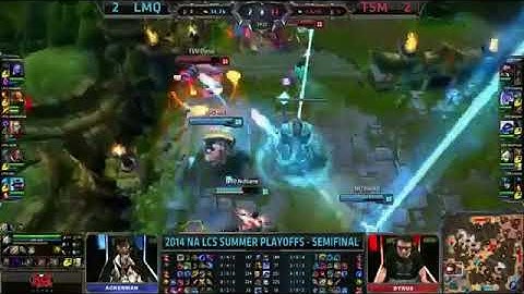 LMQ Ackerman Ryze VS TSM Dyrus Mundo Game 5 Highlights   2014 NA LCS Summer Playoff HQ