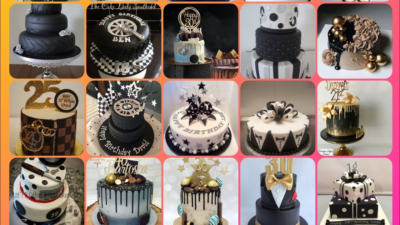 🖤✨Beautiful Black and Gold Birthday Cake Design 2024| Black and Gold Cake Decorating @design12world