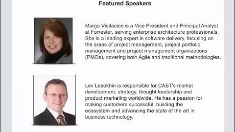 Agile Portfolio Management Requires Rapid Transparency - CAST Webinar featuring Forrester