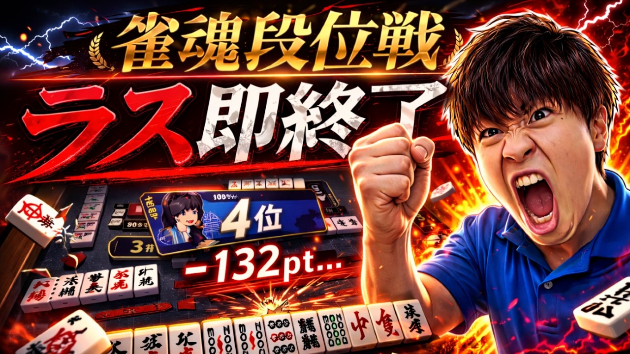 【雀魂玉の間段位戦148】2ラスったら即終了(豪2 1351)