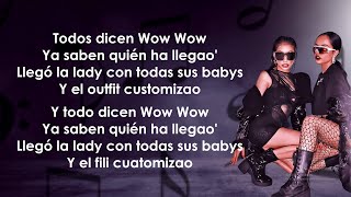 Video thumbnail of "Maria Becerra, Becky G - Wow Wow (Letra/Lyrics)"