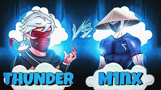 Thunder FF🇮🇳 Vs M1NX🇧🇩 | Cleanest Fight Ever🍷 1vs1 ​⁠