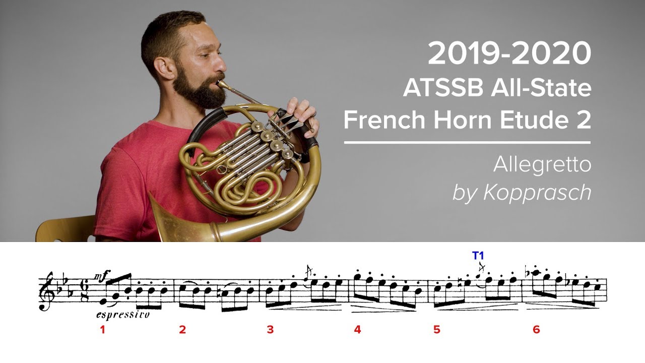 20192020 ATSSB AllState French Horn Etude 2 Allegretto by