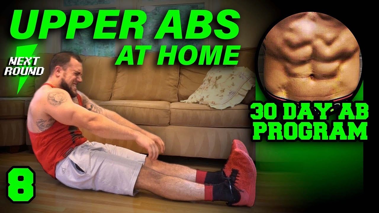 Upper Abs Workout At Home | 30 Days to Six Pack Abs for Beginner to ...