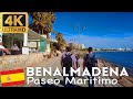 4k Walking Tour of Benalmadena Paseo Maritimo, Costa del Sol - Feb 2022