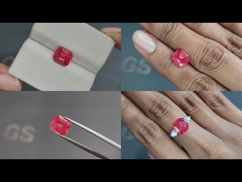 Spinel Mahenge milky octagon cut 3.02 carats, Tanzania Video  № 1