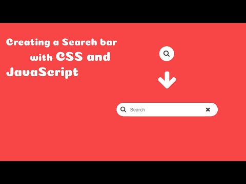 How to create a search bar for a website | CSS and JavaScript tutorial