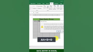 Excel Shortcut You Must Know! 🔑 Data Entry Form