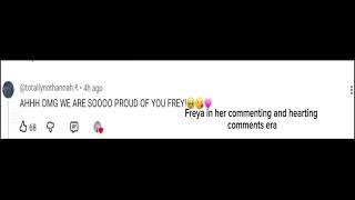 I forgot the one where she commented on 🙈 #freyaskye #skyelight 