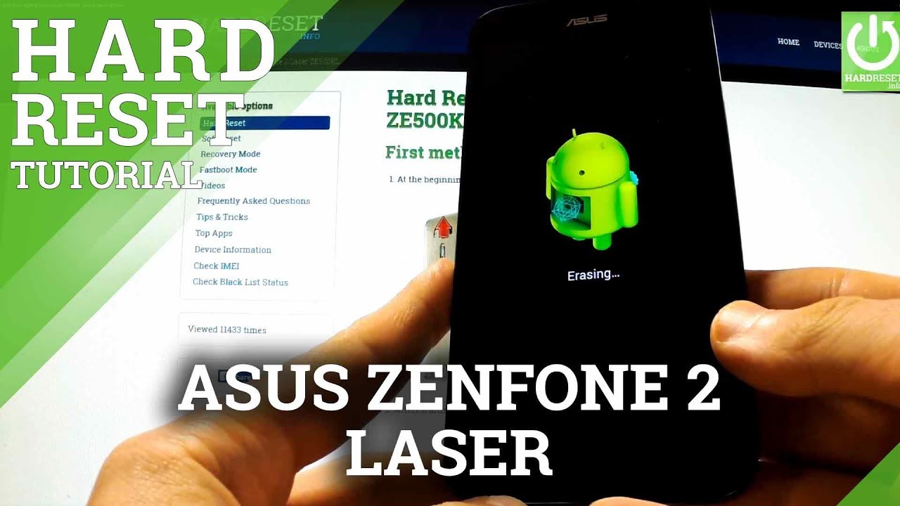 Hard Reset Asus Zenfone 2 Laser Ze500kl How To Hardreset Info