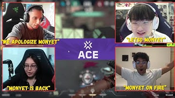PRX Monyet First Ace against Karmine Corp in VCT Masters Streamers React-TARIK,JINGG,MEL,FNS etc..