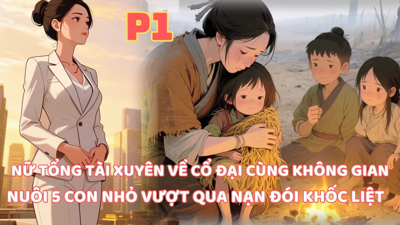 NỮ TỔNG TÀI XUYÊN VỀ CỔ ĐẠI MANG THEO KHÔNG GIAN CÙNG 5 CON CHẠY NẠN VƯỢT QUA NẠN ĐÓI -P1