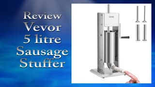 Vevor 5L Sausage Stuffer Review and Demonstration Making Real Sausages! Short Version