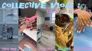 COLLECTIVE weekly vlog as a NAIL TECH (come to work with me, suite tour, new food spot + more)