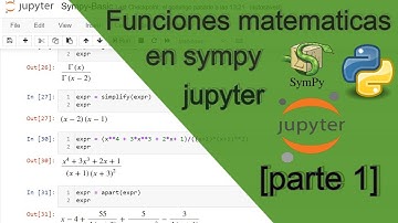 Aprende a trabajar con Funciones matemáticas [parte1] / sympy Python
