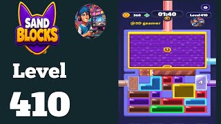 Sand blocks drop puzzle level  410 Super Hard level solution and walkthrough 