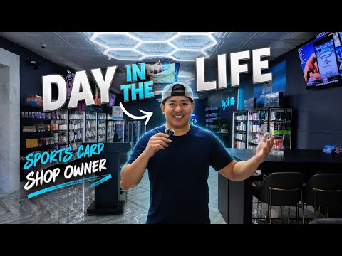 🎥 DAY IN THE LIFE OF A SPORTS CARD SHOP OWNER (Hitman Rips) Ep. 1