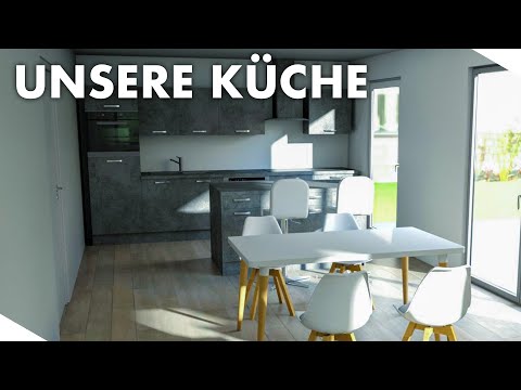 KÜCHENTOUR - Unsere neue Küche vorgestellt in 3D - Küche planen - Hausbau - Küchen Tour