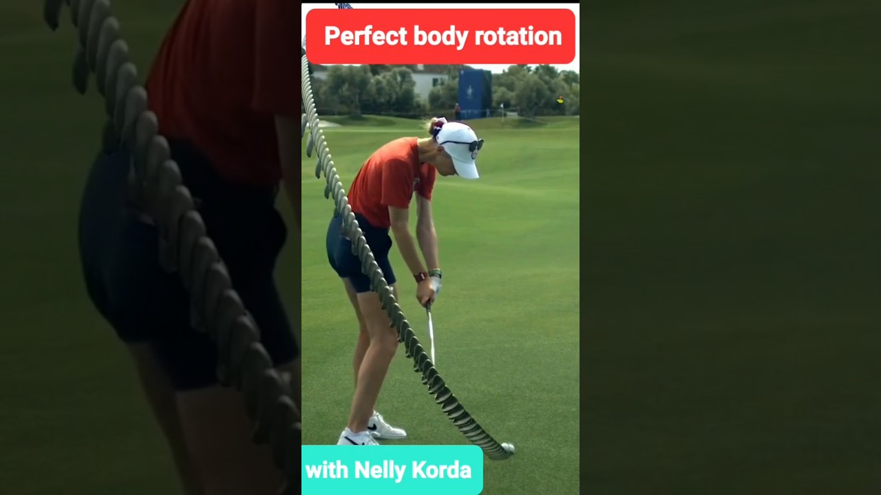 Perfect body rotation with Nelly Korda..