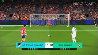 Atletico madrid vs real | penalty shootout pes 2018 gameplay pc