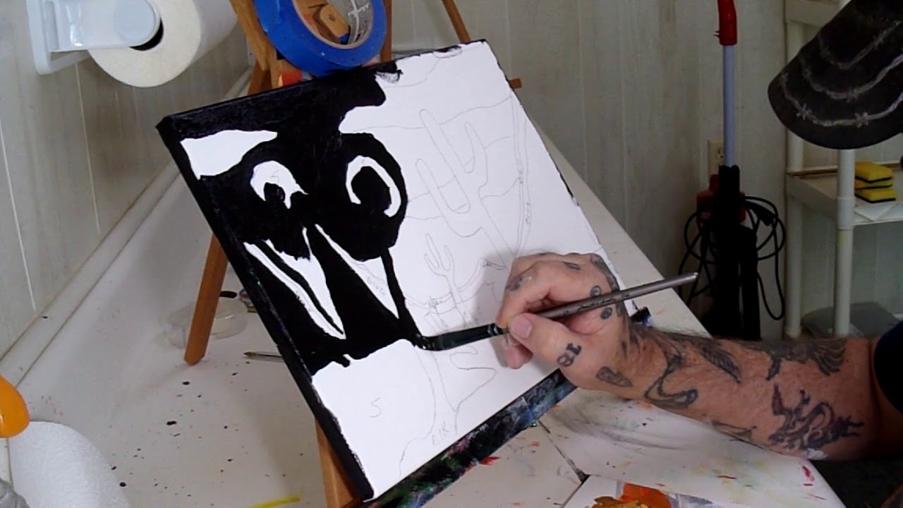 MAKING A FAKE BLACK VELVET PAINTING