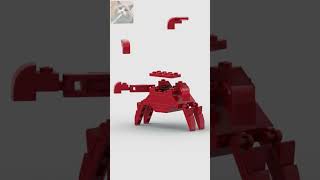 LEGO® Brick Red Crab custom speedbuild animation  short new
