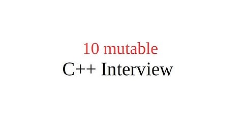 mutable C++ example