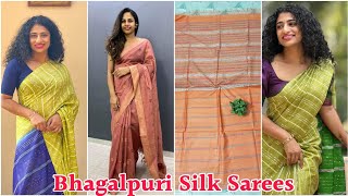Bhagalpur Silk Sarees Bhagalpuri Silk Printed Sarees Nisha Fabrics