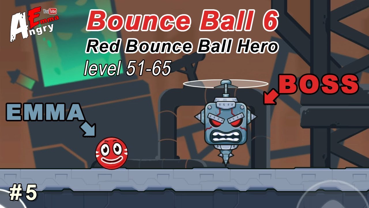 🔴Bounce Ball 6: Red Bounce Ball Hero - Gameplay #5 (level 51-65)