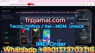 TECNO/INFINIX/ITEL MDM LOCK PERMANENT UNLOCK BY IMEI ALL MODEL SUPPORTED || MDM Permanently Remove