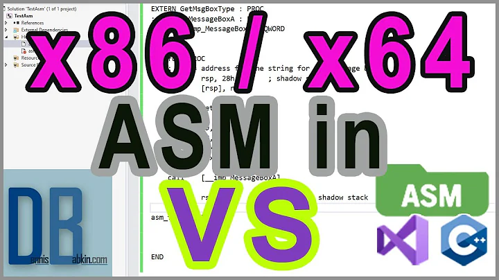 C++ and Assembly - Coding in x86, x64 Assembly Language in Visual Studio | Win32