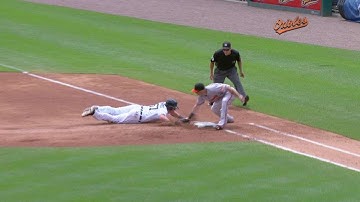 BAL@DET: Out at first base confirmed in the 3rd