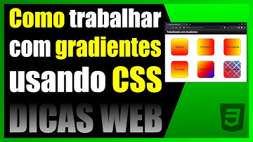 COMO CRIAR BACKGROUND GRADIENTE USANDO CSS