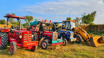 Tractor Got Stuck Mud in Trolley Mahindra 475 Eicher 380 Massey 241 Kubota Overturned with Jcb 3dx