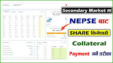 NEPSE Collateral Settlement | Share Buy Garepachi Collateral Manage Garne Tariak| Secondary Share |