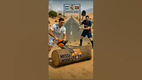 ⚽ Ronaldo vs Messi – The Ultimate Wood Battle #ronaldo​ #messi​ #football​ #shortsfeed​