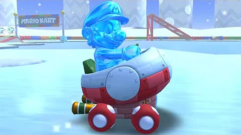 Mario Kart Tour: Ice Mario Gameplay (#55) - SNES Vanilla Lake 2T